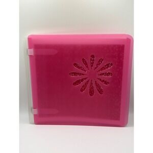 Creative Memories Pink Daisy 8x8 Scrapbook Album Translucent Cover Pink Red